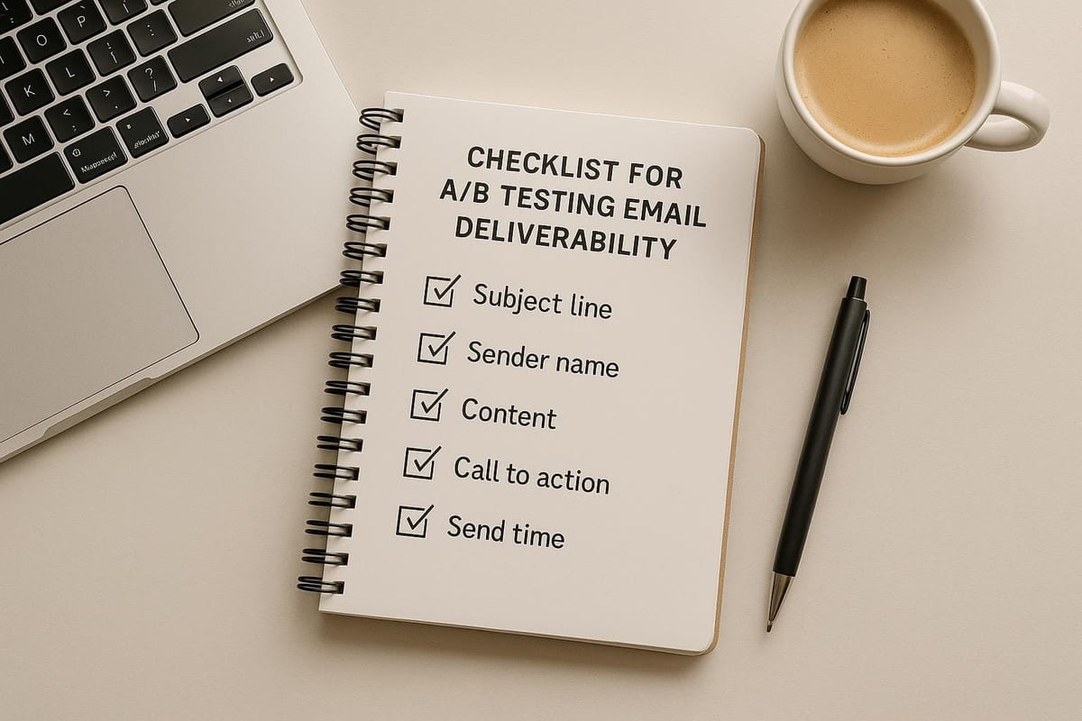 Checklist for A/B Testing Email Deliverability